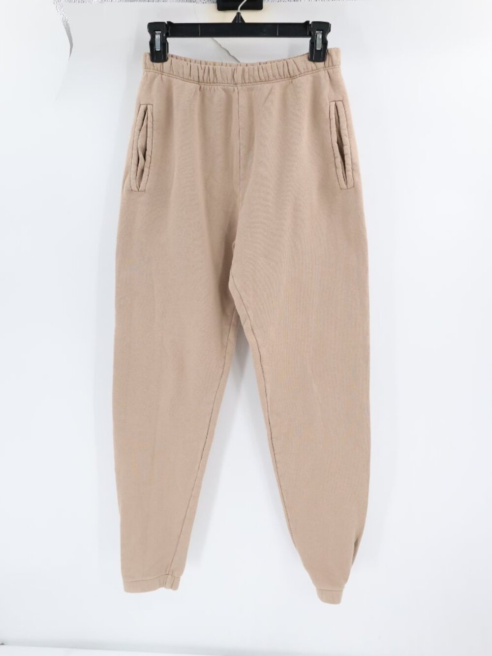 Joah Brown Sweatpant Women S/M French Terry Elastic Waist Drawstrig Jogger Beige